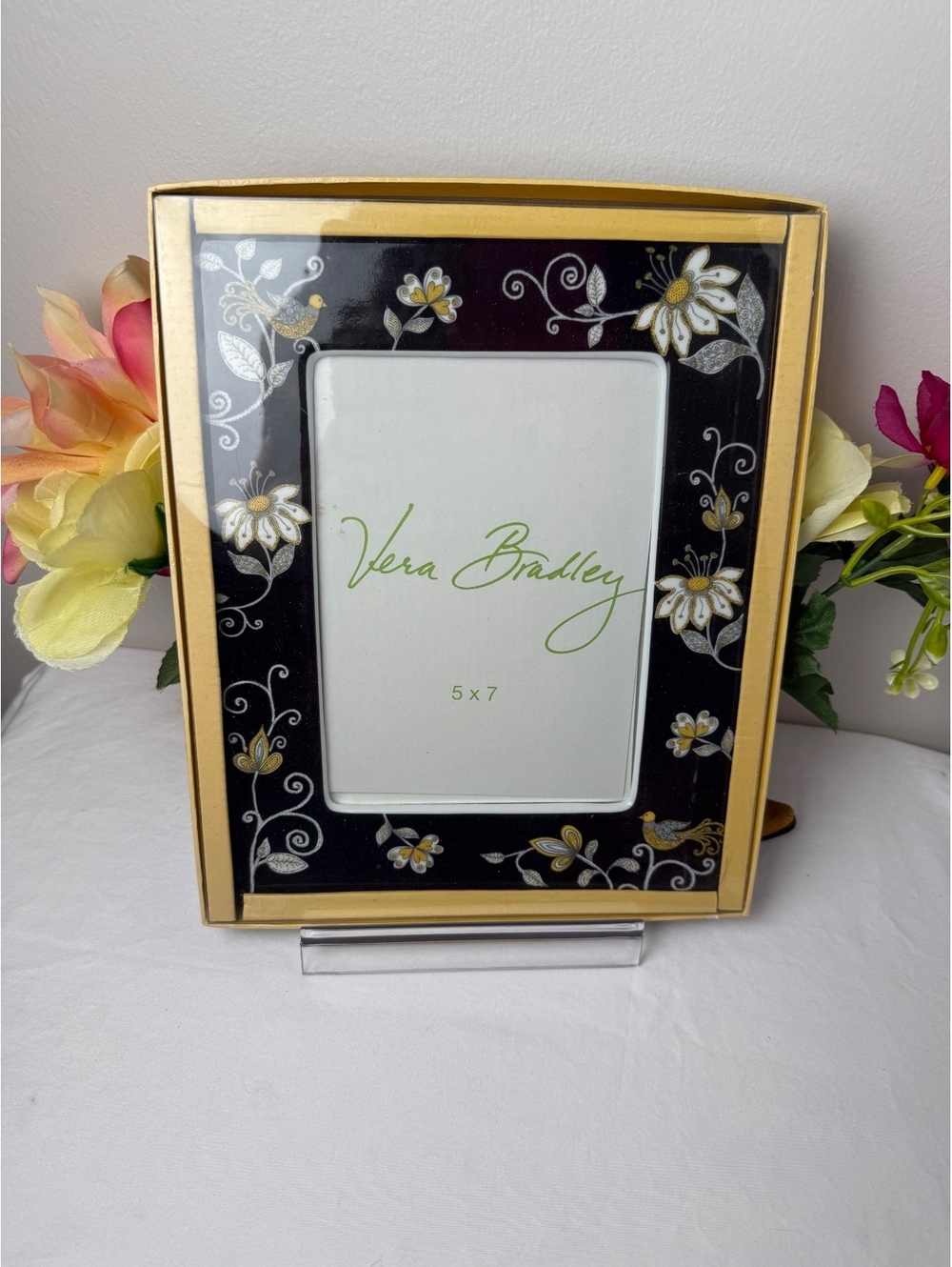 Vera Bradley Yellow Bird 5 x 7 picture frame NWT LAST ONE!